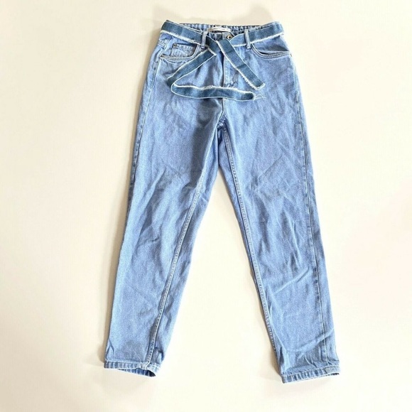 Zara Denim - Zara Mom jeans with optional denim tie